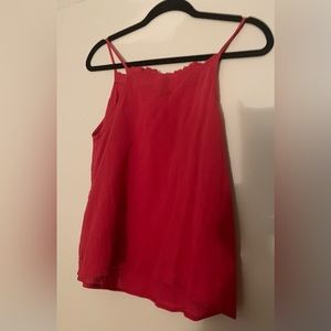 Red gauzy cami S